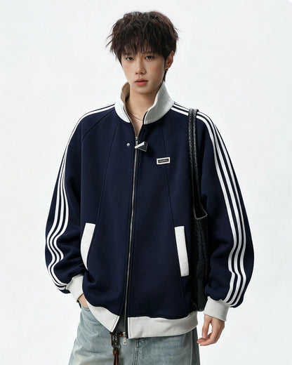 スリーライン オーバーサイズ トラックブルゾン-se0201